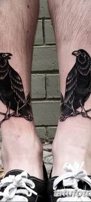Фото тату черный ворон 15.04.2019 №079 — ideas black raven tattoo — tatufoto.com