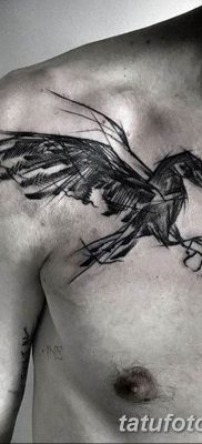 Фото тату черный ворон 15.04.2019 №083 — ideas black raven tattoo — tatufoto.com