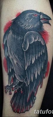 Фото тату черный ворон 15.04.2019 №085 — ideas black raven tattoo — tatufoto.com