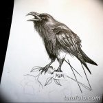 Фото тату черный ворон 15.04.2019 №089 - ideas black raven tattoo - tatufoto.com