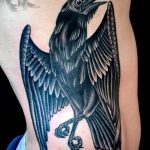 Фото тату черный ворон 15.04.2019 №090 - ideas black raven tattoo - tatufoto.com