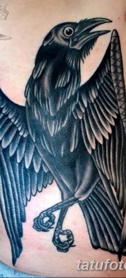 Фото тату черный ворон 15.04.2019 №090 — ideas black raven tattoo — tatufoto.com