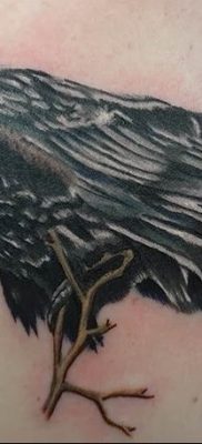 Фото тату черный ворон 15.04.2019 №096 — ideas black raven tattoo — tatufoto.com