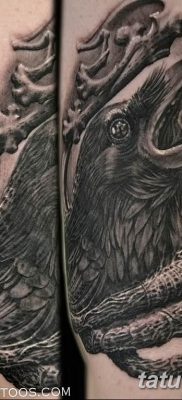 Фото тату черный ворон 15.04.2019 №097 — ideas black raven tattoo — tatufoto.com
