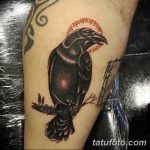 Фото тату черный ворон 15.04.2019 №098 - ideas black raven tattoo - tatufoto.com