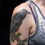Фото тату черный ворон 15.04.2019 №104 - ideas black raven tattoo - tatufoto.com