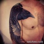 Фото тату черный ворон 15.04.2019 №108 - ideas black raven tattoo - tatufoto.com