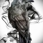 Фото тату черный ворон 15.04.2019 №109 - ideas black raven tattoo - tatufoto.com