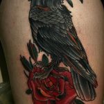 Фото тату черный ворон 15.04.2019 №129 - ideas black raven tattoo - tatufoto.com