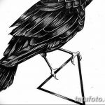 Фото тату черный ворон 15.04.2019 №145 - ideas black raven tattoo - tatufoto.com