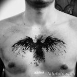 Фото тату черный ворон 15.04.2019 №156 - ideas black raven tattoo - tatufoto.com