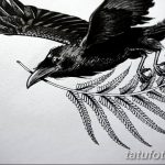 Фото тату черный ворон 15.04.2019 №158 - ideas black raven tattoo - tatufoto.com