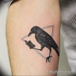 Фото тату черный ворон 15.04.2019 №160 - ideas black raven tattoo - tatufoto.com