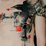 Фото тату черный ворон 15.04.2019 №164 - ideas black raven tattoo - tatufoto.com