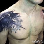 Фото тату черный ворон 15.04.2019 №178 - ideas black raven tattoo - tatufoto.com