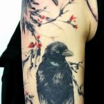 Фото тату черный ворон 15.04.2019 №188 - ideas black raven tattoo - tatufoto.com