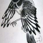 Фото тату черный ворон 15.04.2019 №195 - ideas black raven tattoo - tatufoto.com