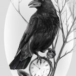 Фото тату черный ворон 15.04.2019 №196 - ideas black raven tattoo - tatufoto.com