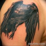 Фото тату черный ворон 15.04.2019 №198 - ideas black raven tattoo - tatufoto.com