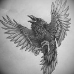 Фото тату черный ворон 15.04.2019 №203 - ideas black raven tattoo - tatufoto.com