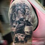 Фото тату черный ворон 15.04.2019 №205 - ideas black raven tattoo - tatufoto.com