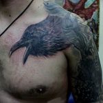 Фото тату черный ворон 15.04.2019 №211 - ideas black raven tattoo - tatufoto.com