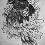 Фото тату черный ворон 15.04.2019 №213 - ideas black raven tattoo - tatufoto.com