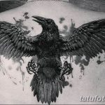 Фото тату черный ворон 15.04.2019 №237 - ideas black raven tattoo - tatufoto.com