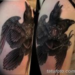Фото тату черный ворон 15.04.2019 №240 - ideas black raven tattoo - tatufoto.com