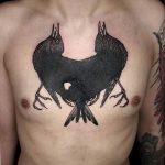 Фото тату черный ворон 15.04.2019 №244 - ideas black raven tattoo - tatufoto.com