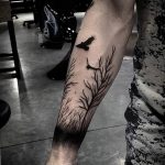Фото тату черный ворон 15.04.2019 №251 - ideas black raven tattoo - tatufoto.com