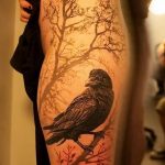 Фото тату черный ворон 15.04.2019 №261 - ideas black raven tattoo - tatufoto.com