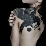 Фото тату черный ворон 15.04.2019 №266 - ideas black raven tattoo - tatufoto.com