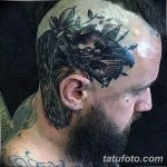 Фото тату черный ворон 15.04.2019 №269 - ideas black raven tattoo - tatufoto.com