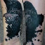 Фото тату черный ворон 15.04.2019 №278 - ideas black raven tattoo - tatufoto.com