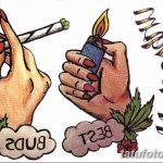 фото эскизы тату марихуана (конопля) 27.04.2019 №056 - tattoo marijuana - tatufoto.com