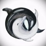 Эскиз для тату касатка 31.05.2019 №001 - sketch tattoo killer whale - tatufoto.com