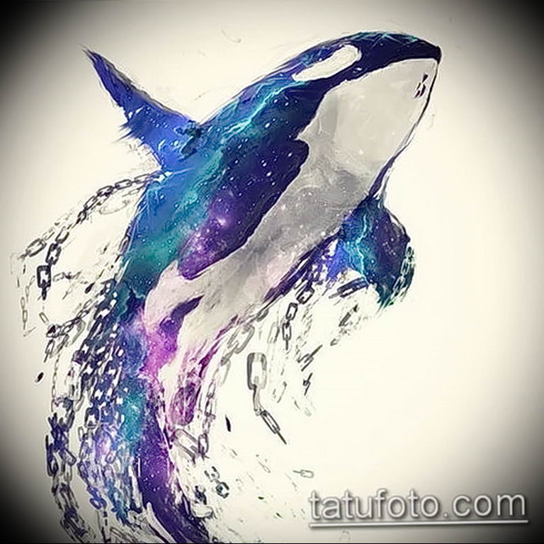 Эскиз для тату касатка 31.05.2019 №030 - sketch tattoo killer whale - tatufoto.com