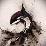 Эскиз для тату касатка 31.05.2019 №032 - sketch tattoo killer whale - tatufoto.com