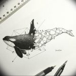 Эскиз для тату касатка 31.05.2019 №041 - sketch tattoo killer whale - tatufoto.com