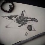 Эскиз для тату касатка 31.05.2019 №048 - sketch tattoo killer whale - tatufoto.com