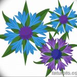 Эскиз для тату цветок василек 31.05.2019 №018 - Sketch tattoo cornflower - tatufoto.com