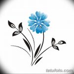 Эскиз для тату цветок василек 31.05.2019 №021 - Sketch tattoo cornflower - tatufoto.com