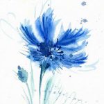 Эскиз для тату цветок василек 31.05.2019 №082 - Sketch tattoo cornflower - tatufoto.com