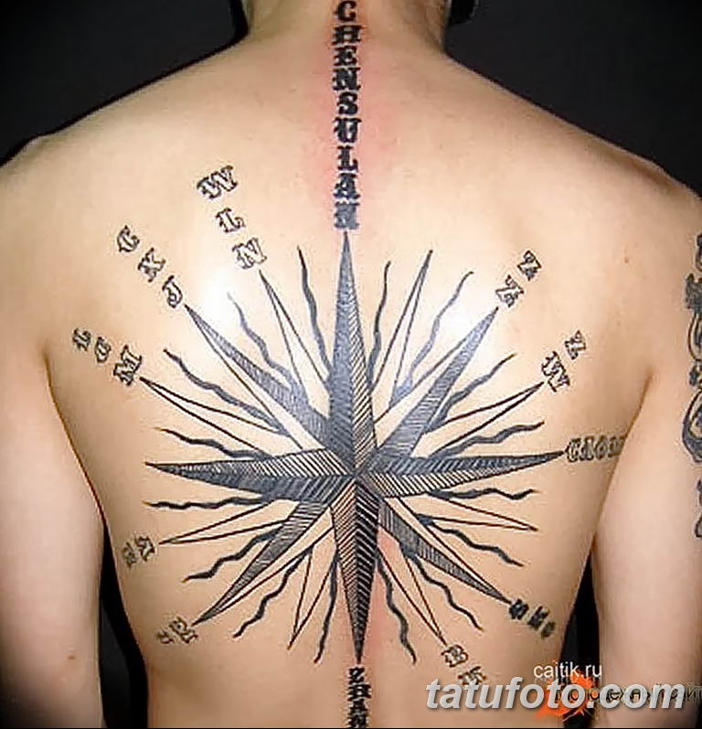 Татуировка восьмиугольная звезда