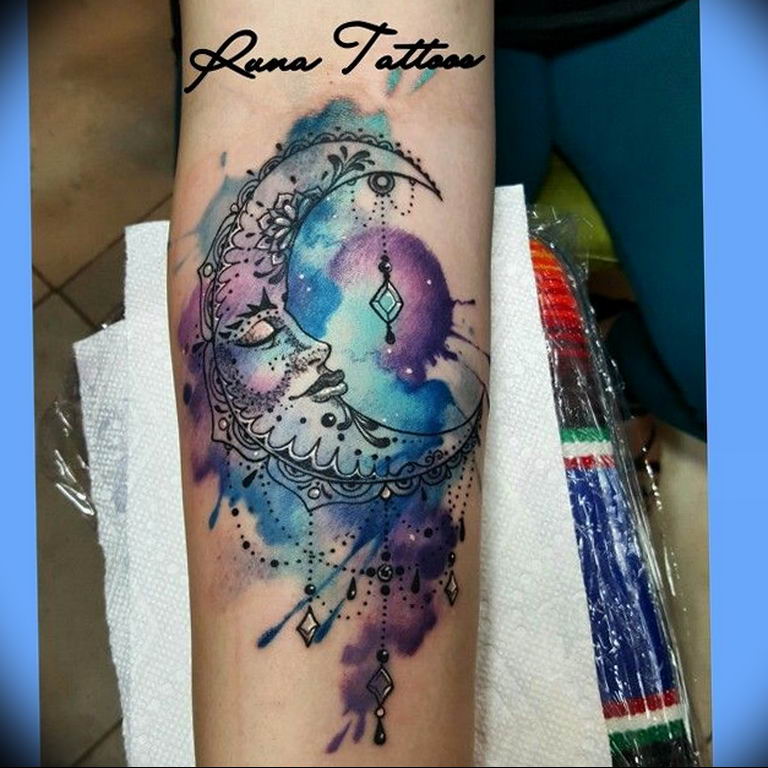 Тату цветы и космос