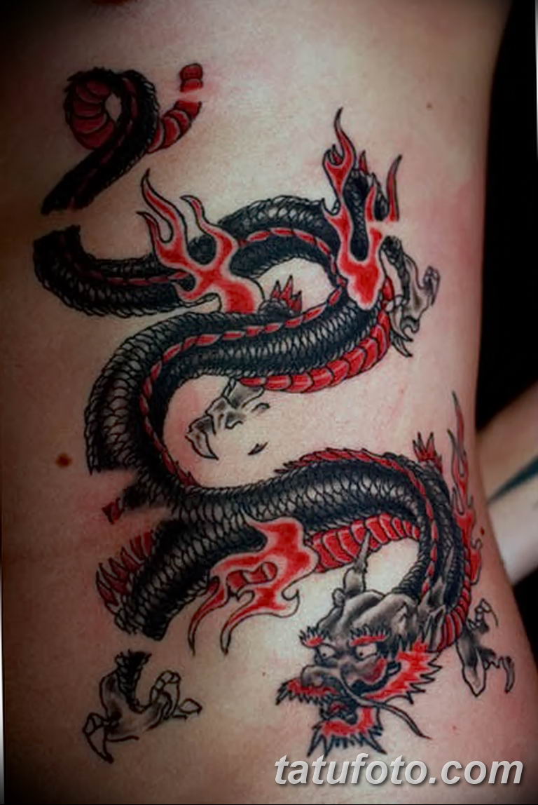 Китайский дракон значение. Тату дракон. Китайский дракон тату. Красный дракон тату. Тату дракон красно черный.
