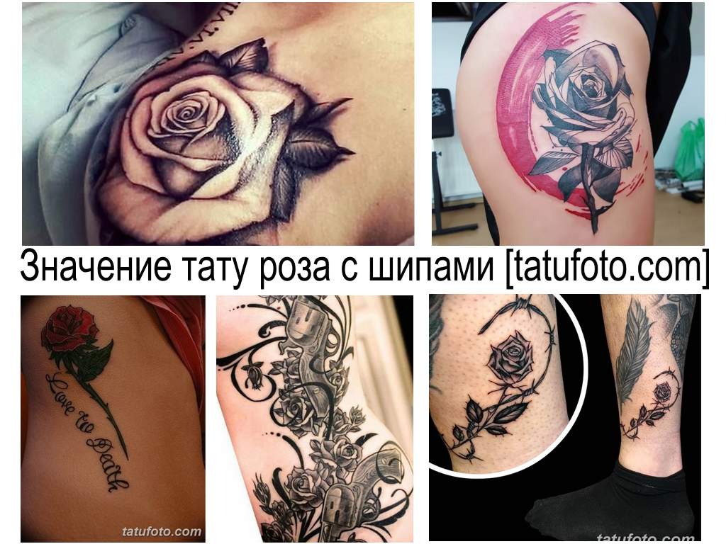 Значение тату роза с шипами - все про особенности рисунка татуировки и фото примеры готовых работ