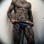 Фото пример много тату на теле 25.06.2019 №004 - whole body tattoo - tatufoto.com