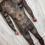 Фото пример много тату на теле 25.06.2019 №022 - whole body tattoo - tatufoto.com